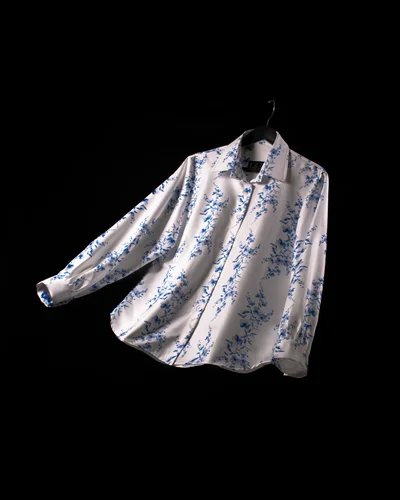 پیراهن شکوفه آبی