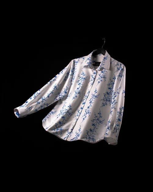 پیراهن شکوفه آبی